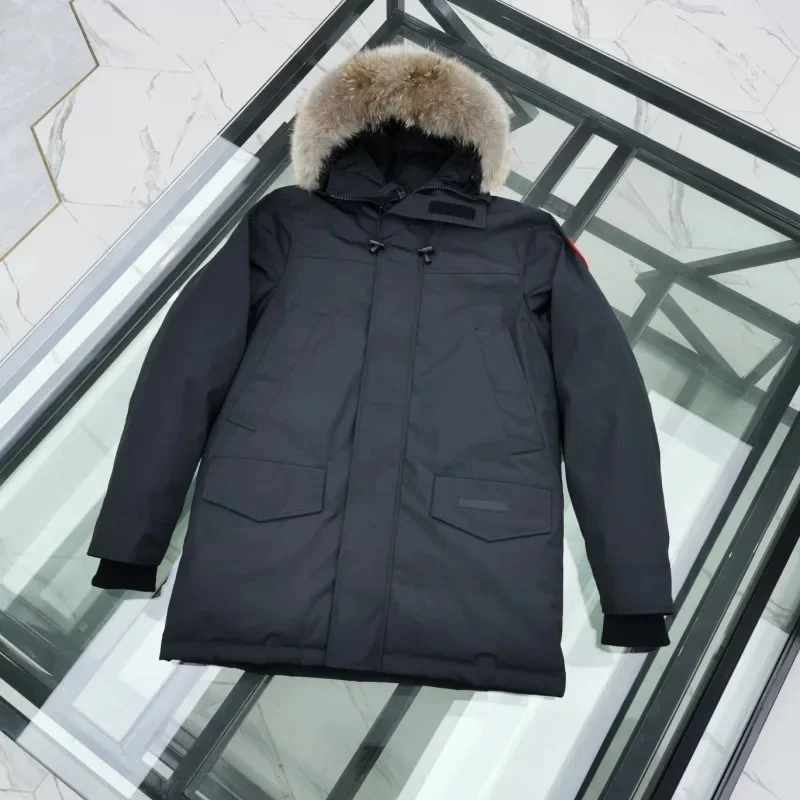 

13 Autumn and winter Men and women fur collar hooded Down jacket Y2K Casual jacket Canada outdoors parsnip warm fashion coat