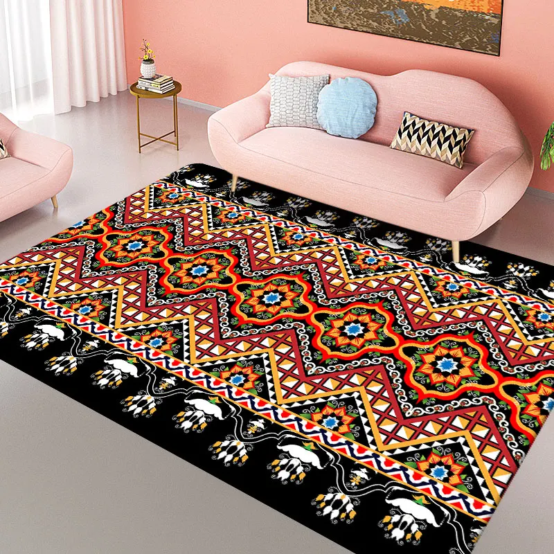 Ethnic Style Floor Mat Bathroom Anti-slip Absorbe Living Room Carpet Entrance Doormat Area Rug Party Decor |
