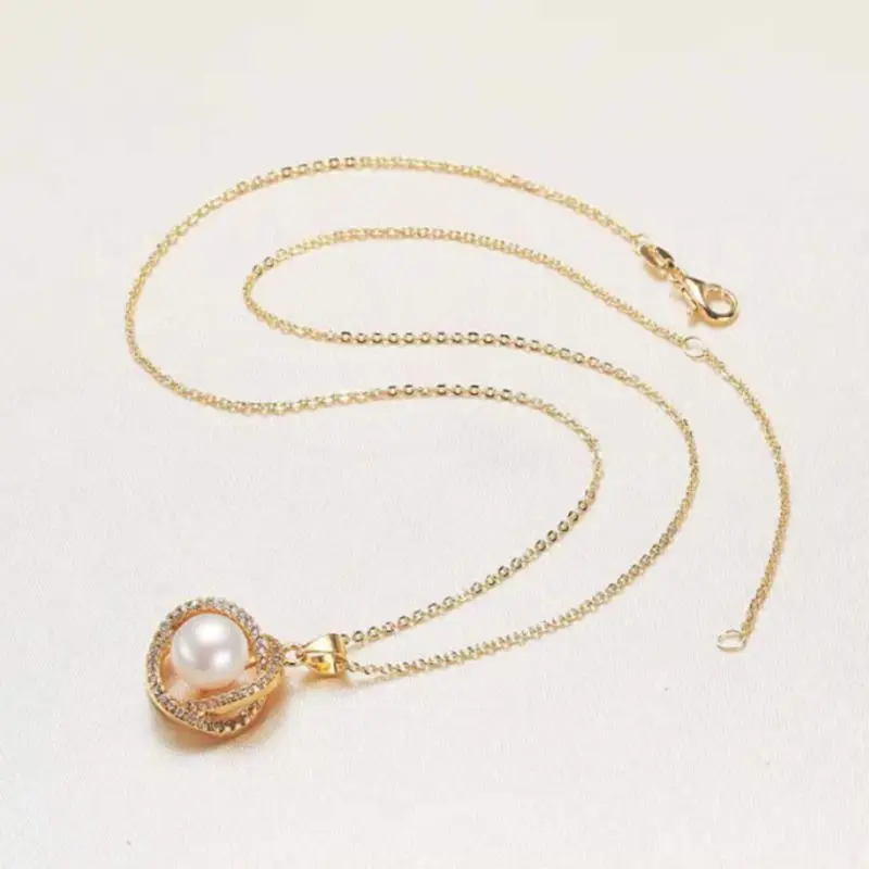 

French Elegant Natural Freshwater Pearl Necklace for Women Pearls Chokers Chain Pendant Necklaces Wedding Jewelry