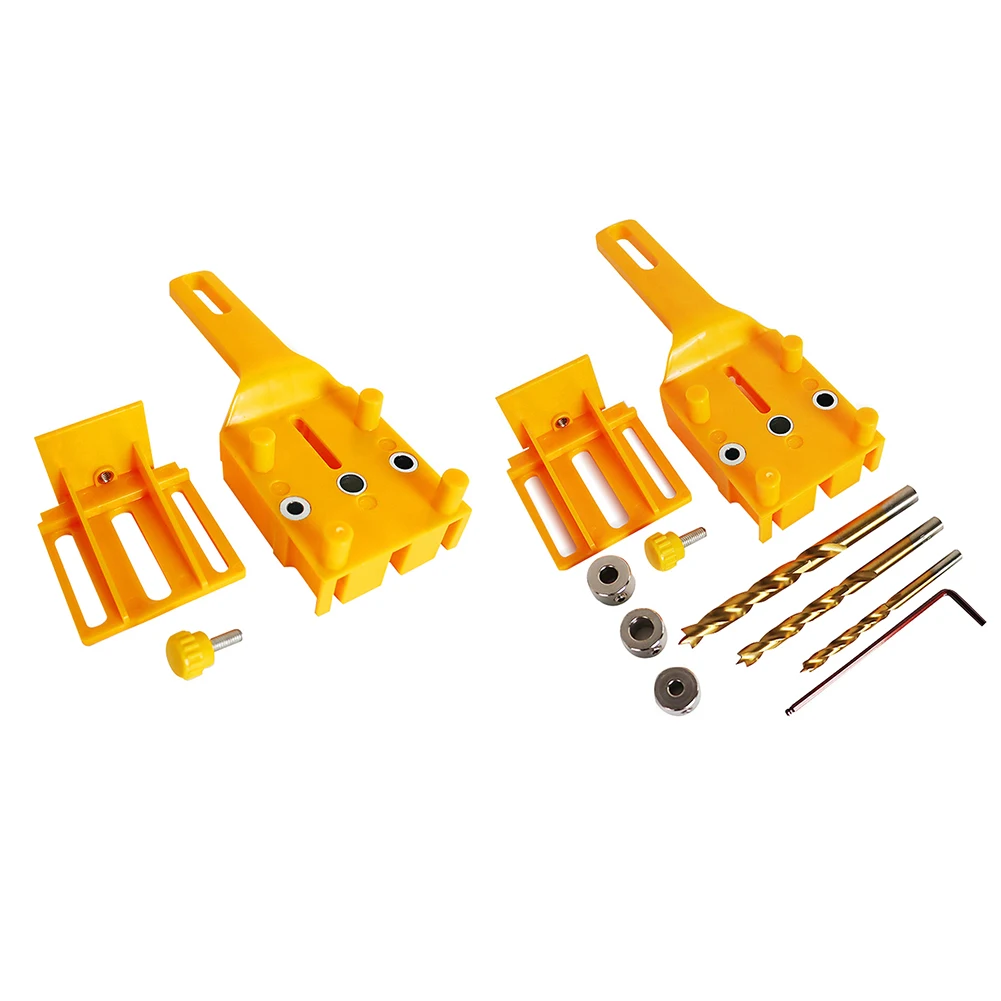 

Drill Guide Hole Puncher DIY Carpentry Vertical Pocket Hole Dowelling Jig Kit Locator Jig Drill Bit Carpentry Woodworking Tools
