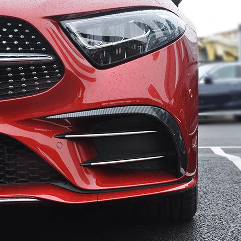 Карбоновый передний бампер сплиттер для губ спойлер накладка на воздушный нож Benz