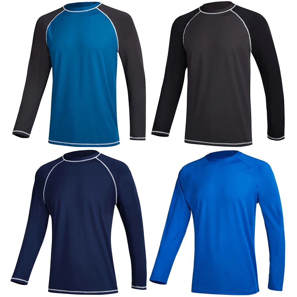 

2022 New Men's Fashion Long Sleeve Loose Sunscreen Wear Beach Swimwear UPF 50+ Water Sports Quick Dry Surf Wear Swimwear T-Shirt