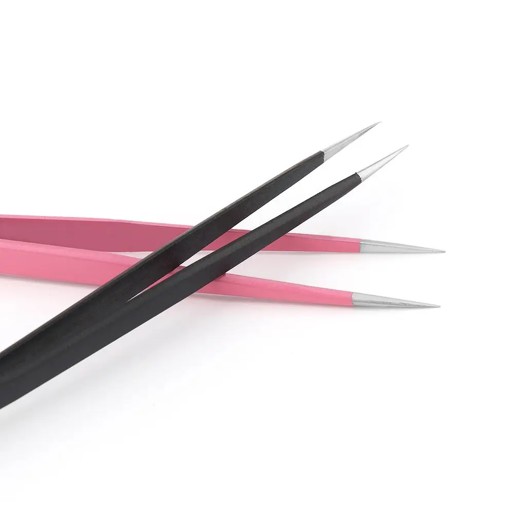 

Sticker Multifunctional Double head Nail Tweezers with Silicone Pressing Head Pointed head Tweezers Rhinestones Picker