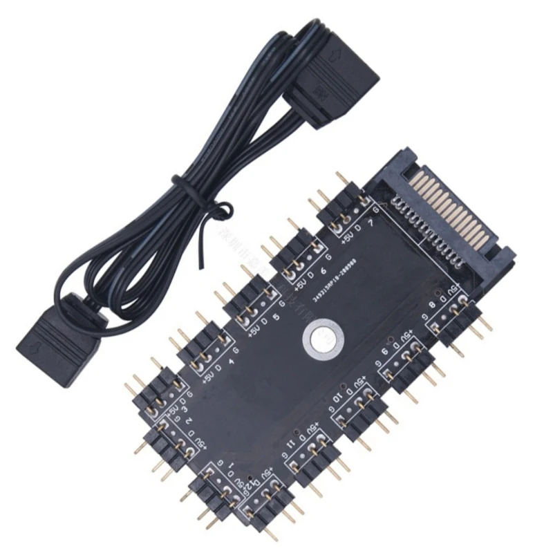 Улучшает визуальные эффекты ПК 5 В 3-контактные разъемы ARGB Концентратор