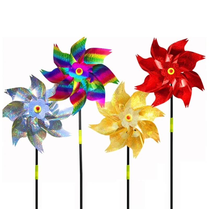 Многоцелевые отпугиватели птиц, ветряные мельницы, 6 шт./компл., многофункциональные украшения для сада, двора, лужайки, для