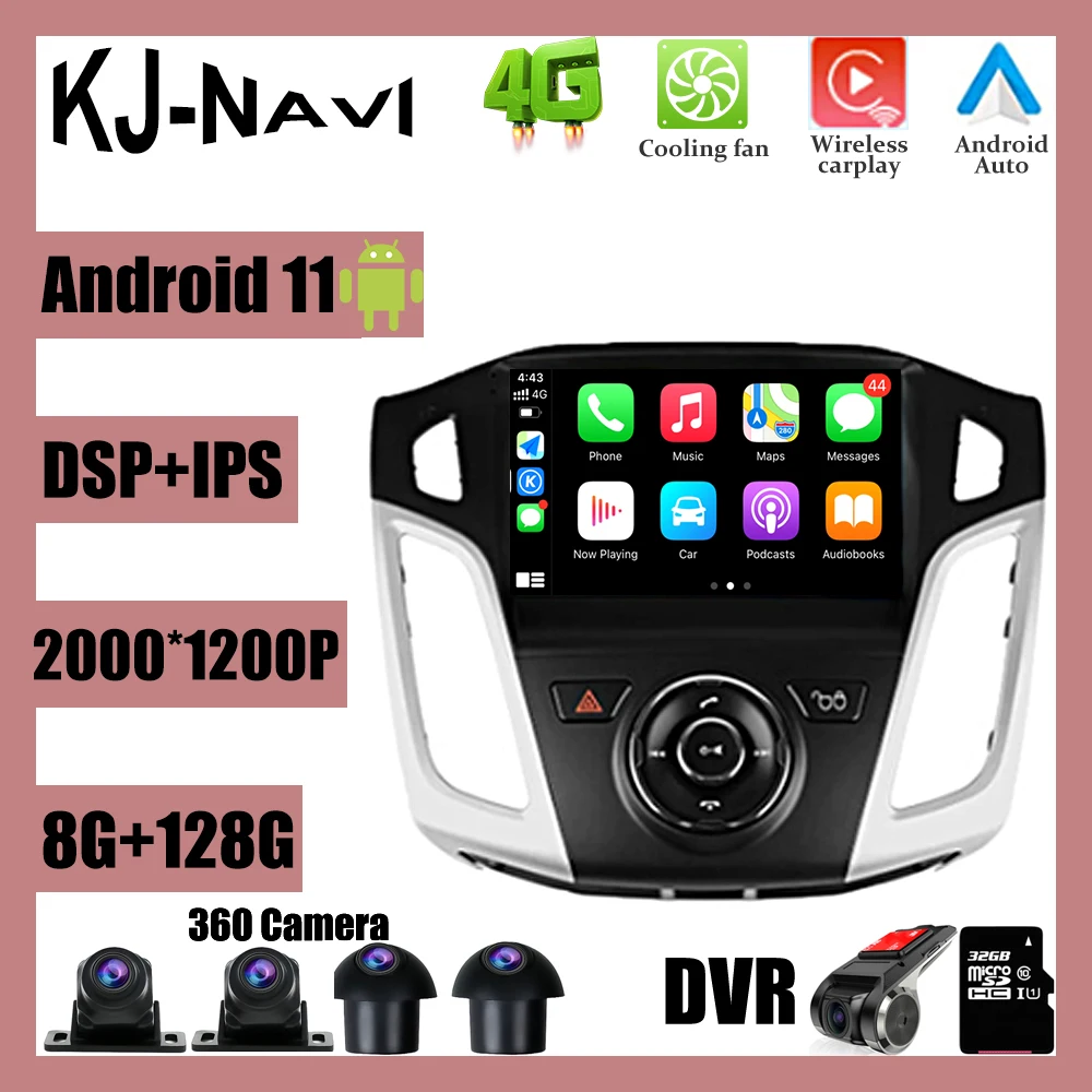 

Carplay Android 11.0 Car Radio Multimedia Stereo Player WiFi GPS Navigation For Ford Focus 3 Mk 3 2011 - 2019