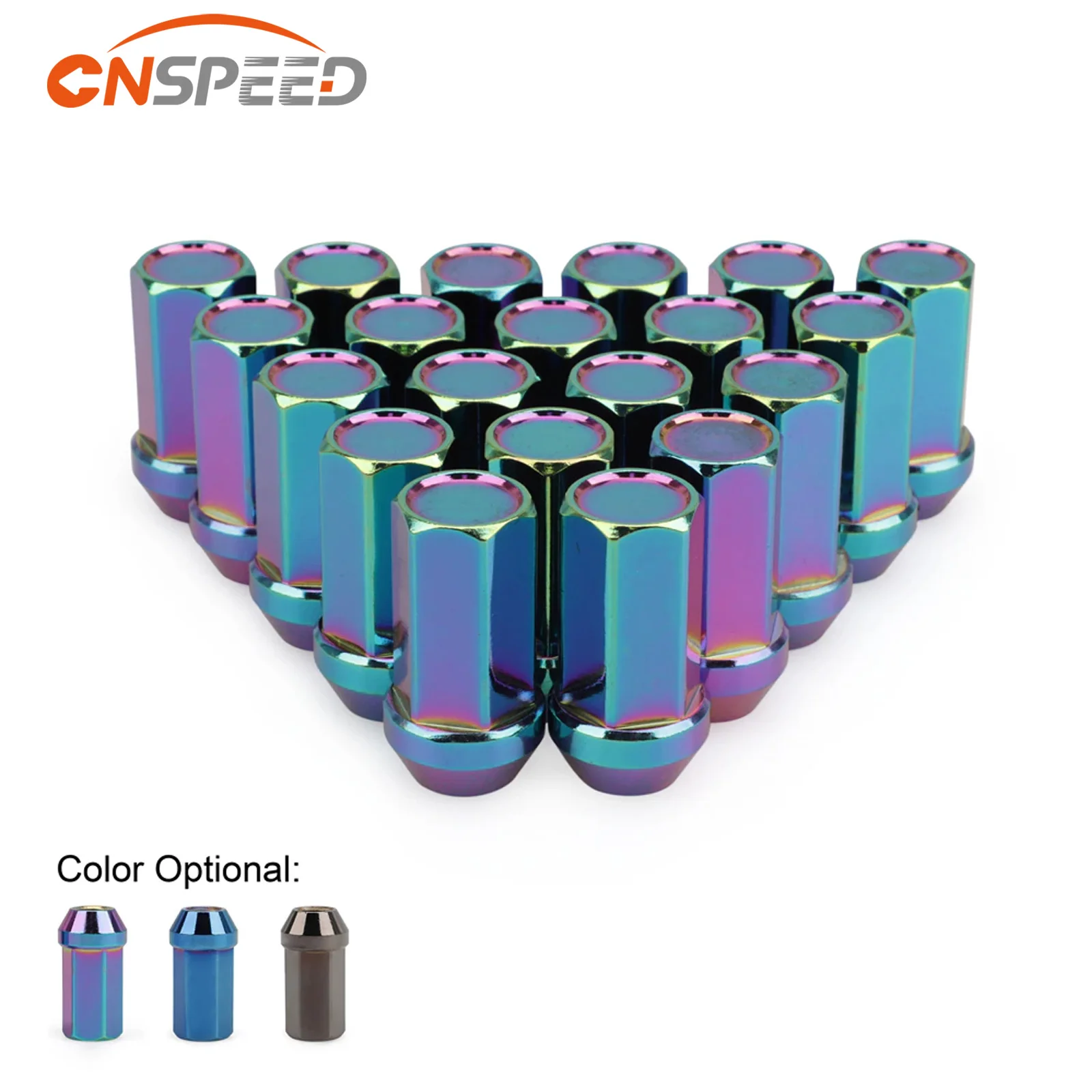Цветные Колесные гайки для гоночных автомобилей 45 мм 20 шт., HEX19 M12x1.5, железные зажимные гайки, болты, конические сиденья для KIA, Acura, Suzuki