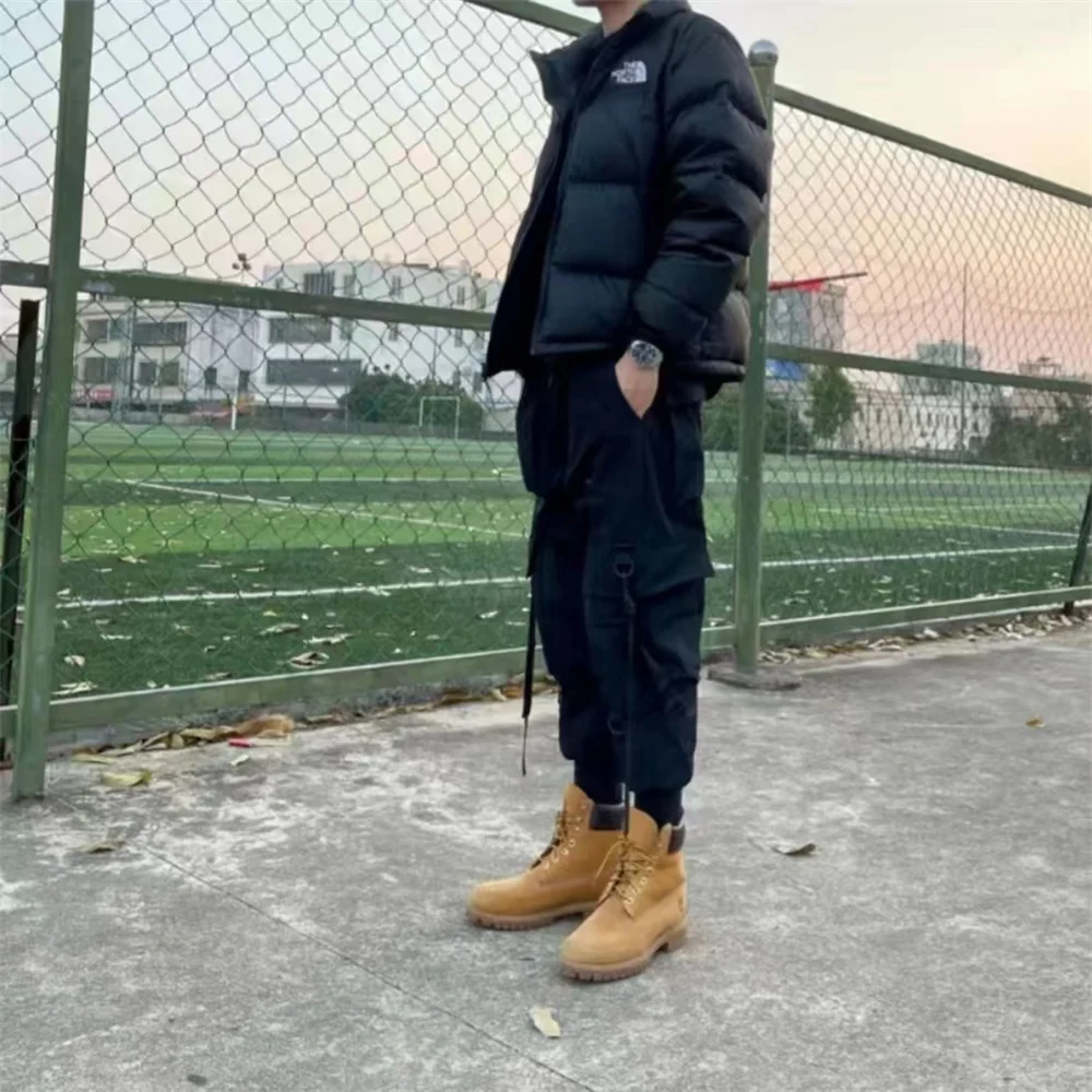 bomber jacket men clothes men's trend stand-up collar coat youth bread clothing loose warm cotton-padded jacket men's wear