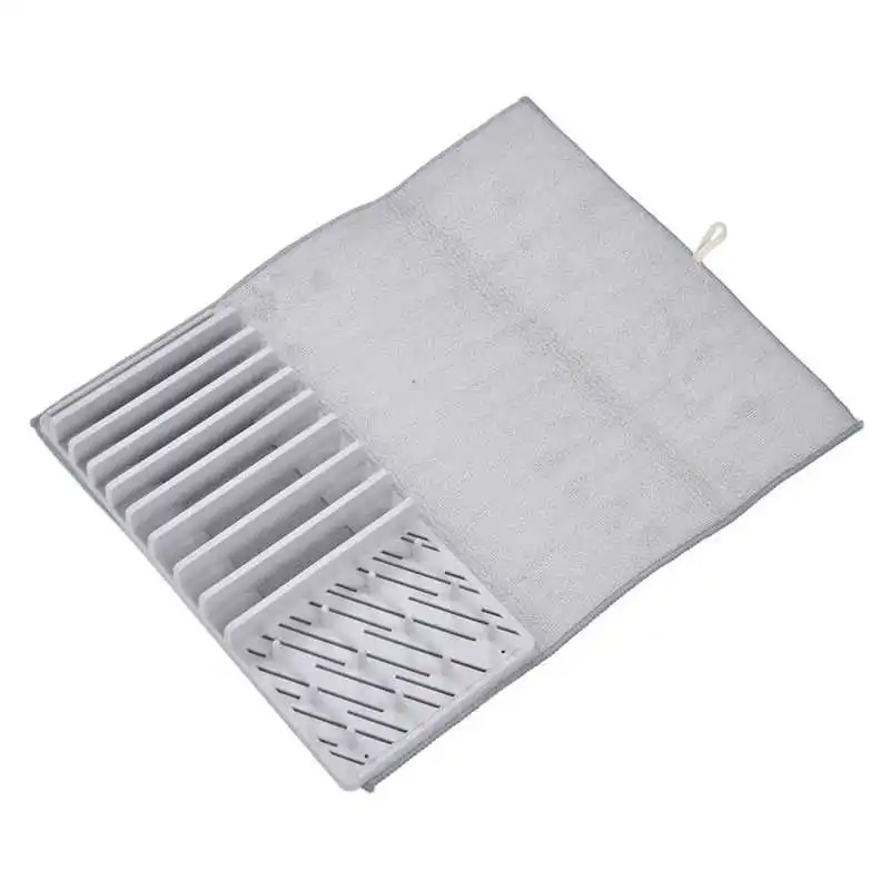

Dish Drying Mat with Rack Dish Drying Mat Cushion Fiber Mat for Kitchen for Tableware