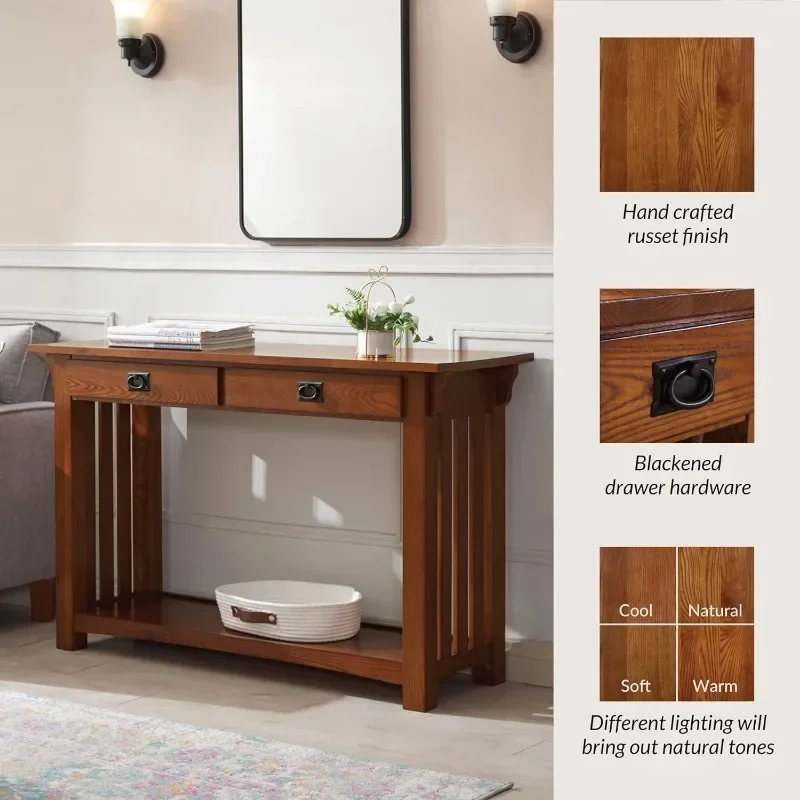 16 D x 48 W 30 H Средний Дуб консольный стол