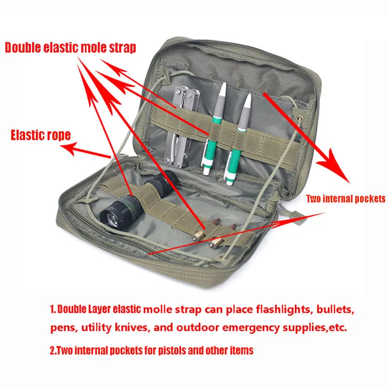 Tactical Medical Kit Molle Military Pouch Bag Medical EMT Tactical Bag Molle Emergency Pack Camping Hunting Utility EDC Bag