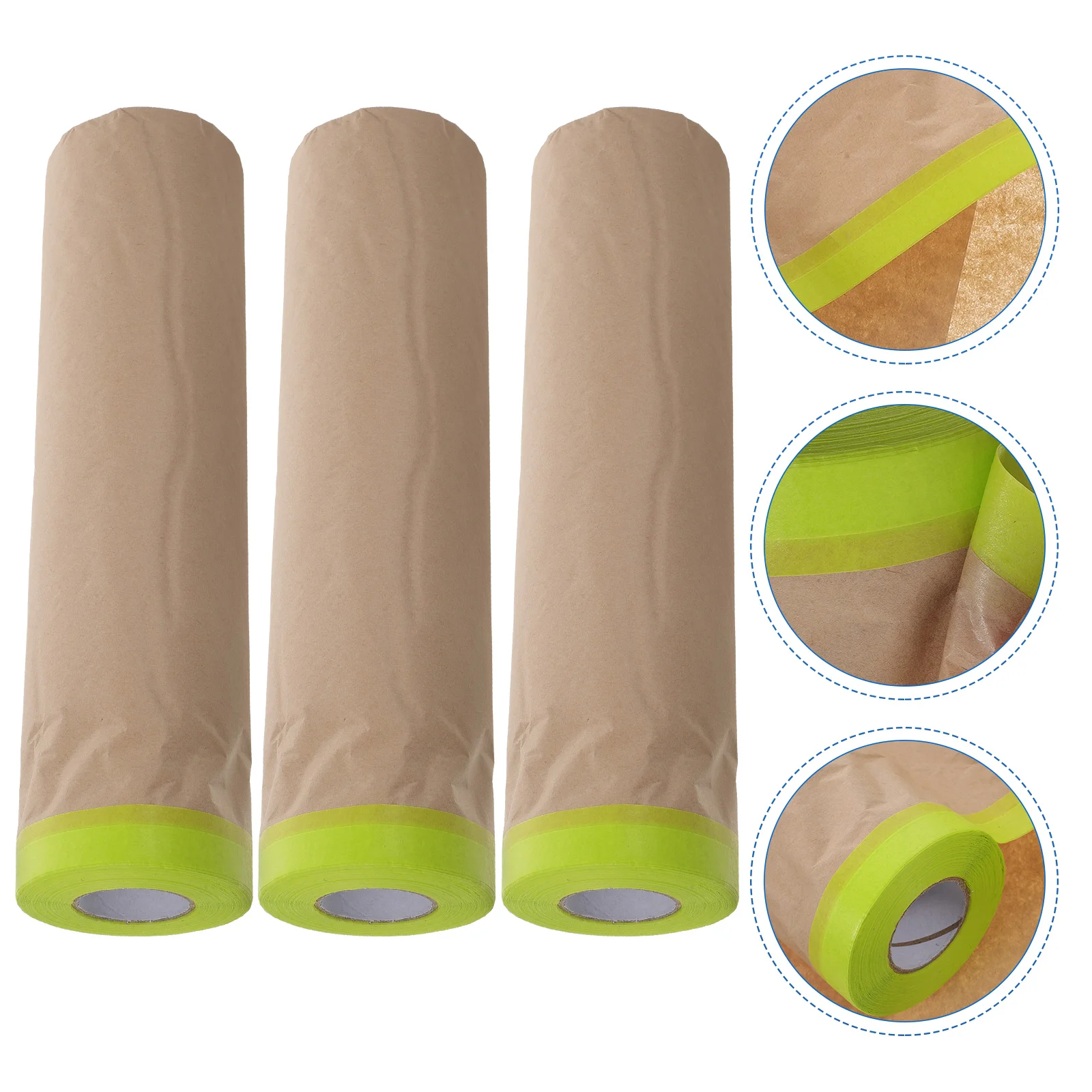 

3 Rolls Car Car Autobody Car For Cars Painting Furniture Protection Home Tape Supplies
