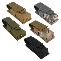 tactical m5 flashlight holster molle single magazine pouch torch holder utility edc tool pouches outdoor hunting knife light bag