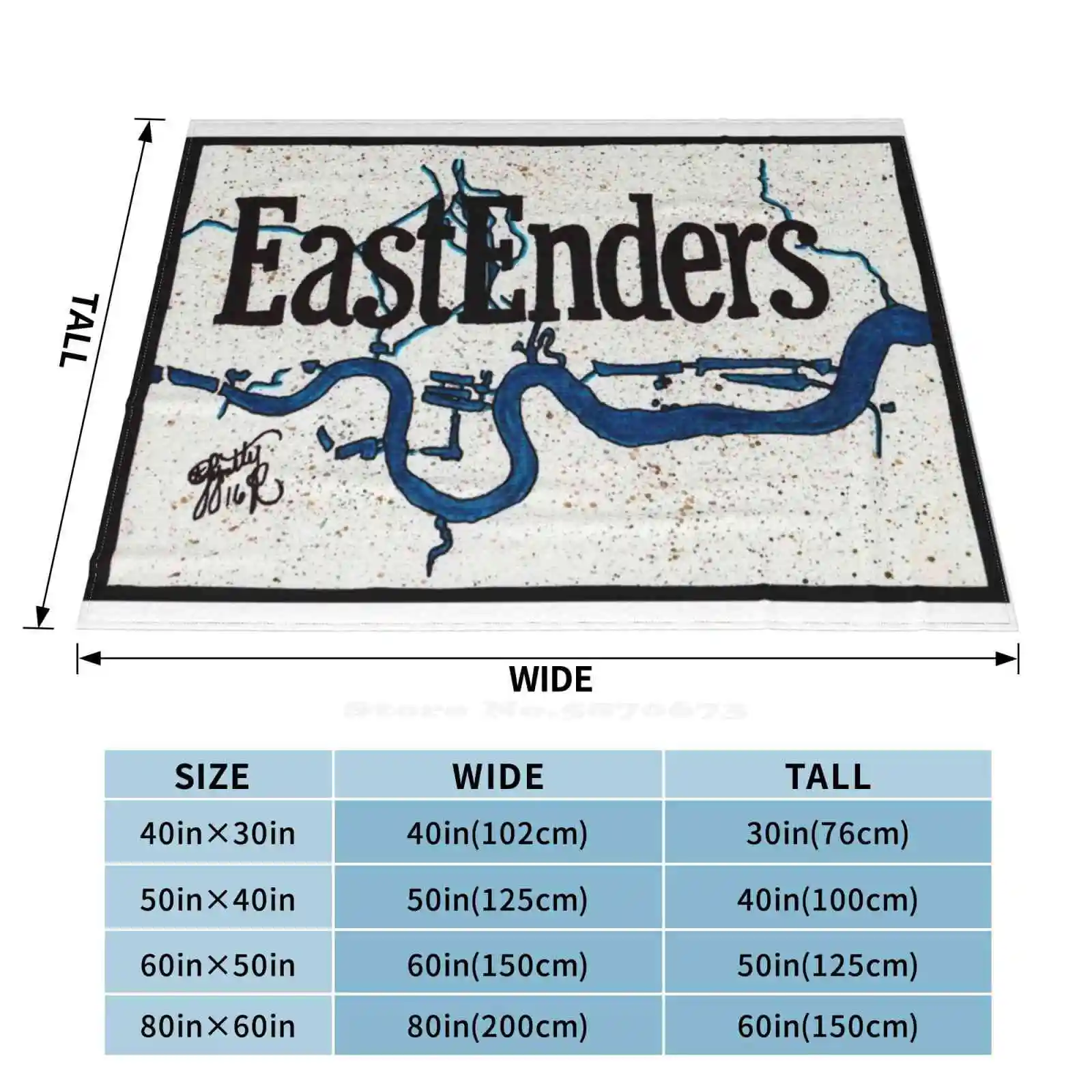 Eastender River Новое поступление модное теплое фланелевое одеяло для отдыха Eastenders Logo