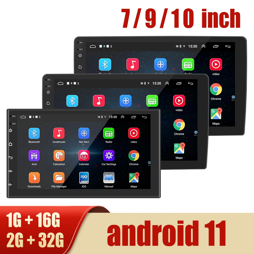 

2 Din Car Radio Video Player Bluetooth WiFi Android 11.0 For Volkswagen Nissan Hyundai Kia Toyota 7/9/10 Inch HD Touch Screen