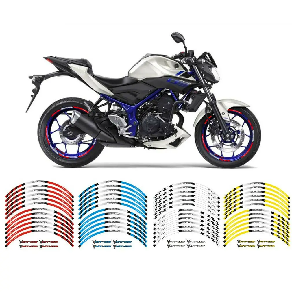 

For YAMAHA MT-03 660 320 2006-2021 17" Rim Stripes Wheel Decals Tape Stickers