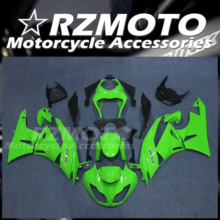 

Новый комплект обтекателей из АБС-пластика, подходит для Kawasaki Ninja ZX-6R 636 ZX6R 2009 2010 2011 09 10 11 12, кузов под заказ, зеленый