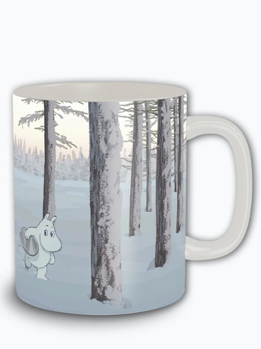 Кружка белая новый год рождество муми тролль - 6535 |
