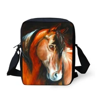 horse print messenger bags designer mini shoulder bag for students casual ladies cross body bag satchel handbag