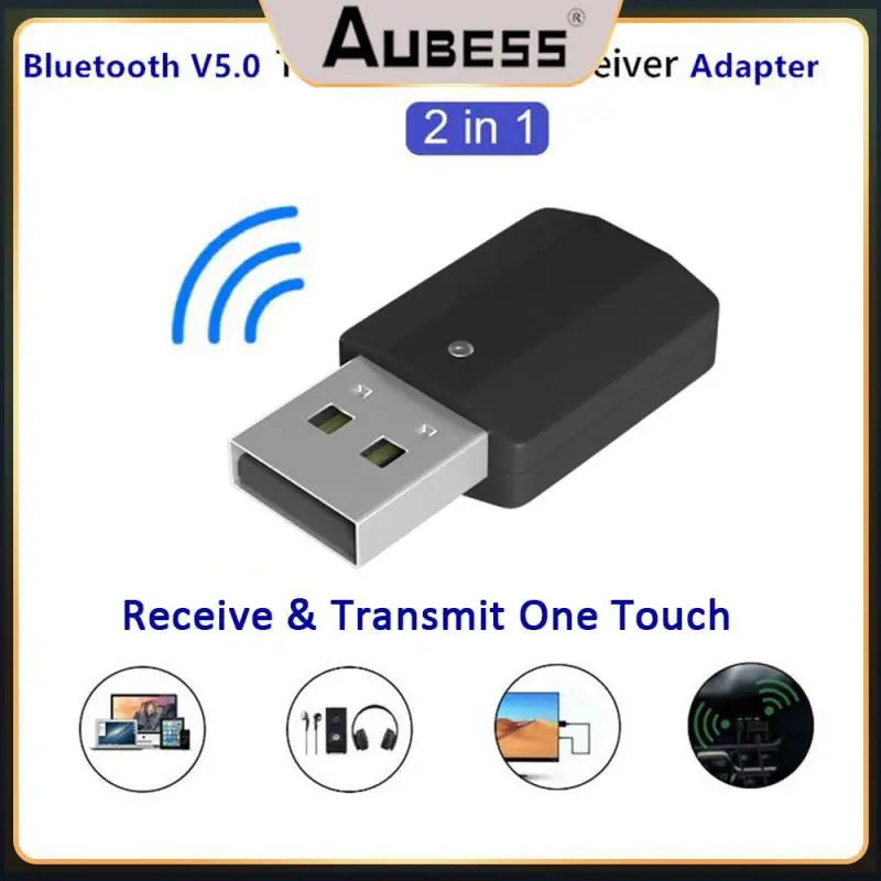 

2 In 1 Transmitter Receiver 5.0 Audio-ontvanger Mini Aux Rca Usb 3.5Mm Jack Voor Tv Pc Auto Kit Adapter