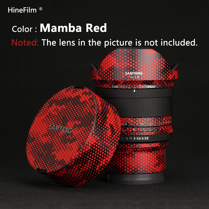 Pegatina de lente de 14 F2.8, calcomanía de vinilo, cubierta envolvente para Samyang, 14MM, F2.8, para Sony FE Mount Lens, pegatina Premium