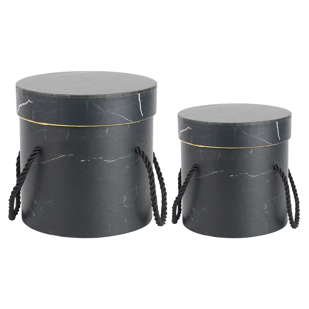 

2Pcs Multi-function Flower Storage Boxes Round Flower Buckets for Decoration