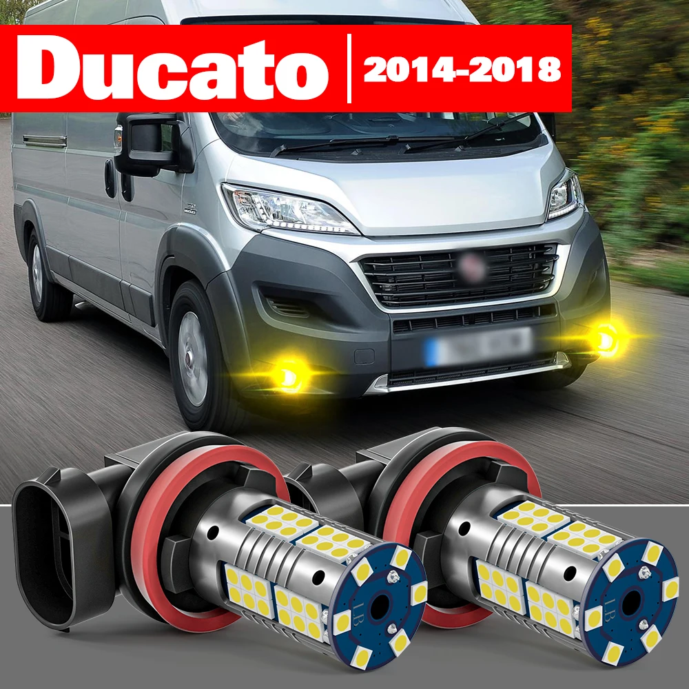 

For Fiat Ducato 2014-2018 Accessories 2pcs LED Fog Light 2015 2016 2017