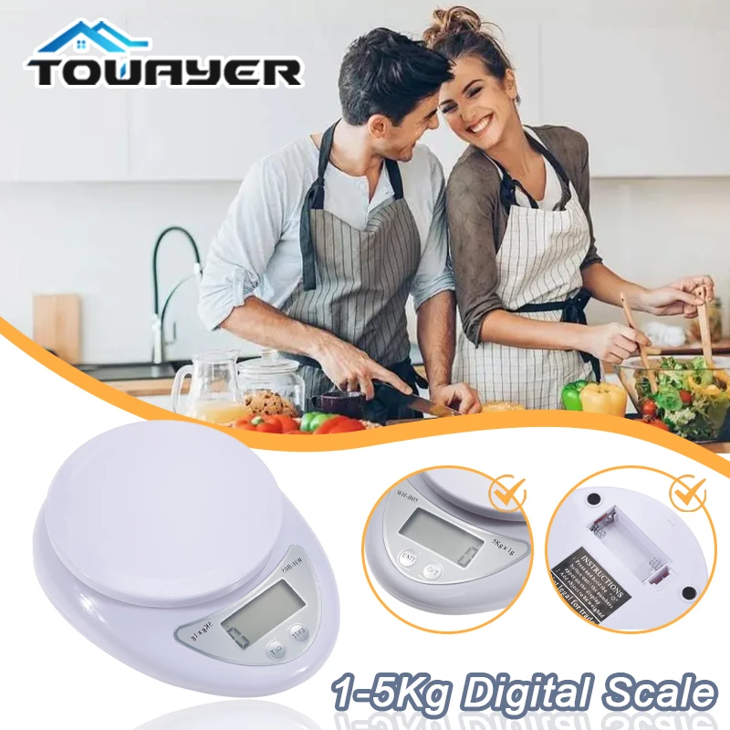 

5 kg portable LED electronic scale digital scale fruit postal food balance weighing LED electronic scale kitchen accessories