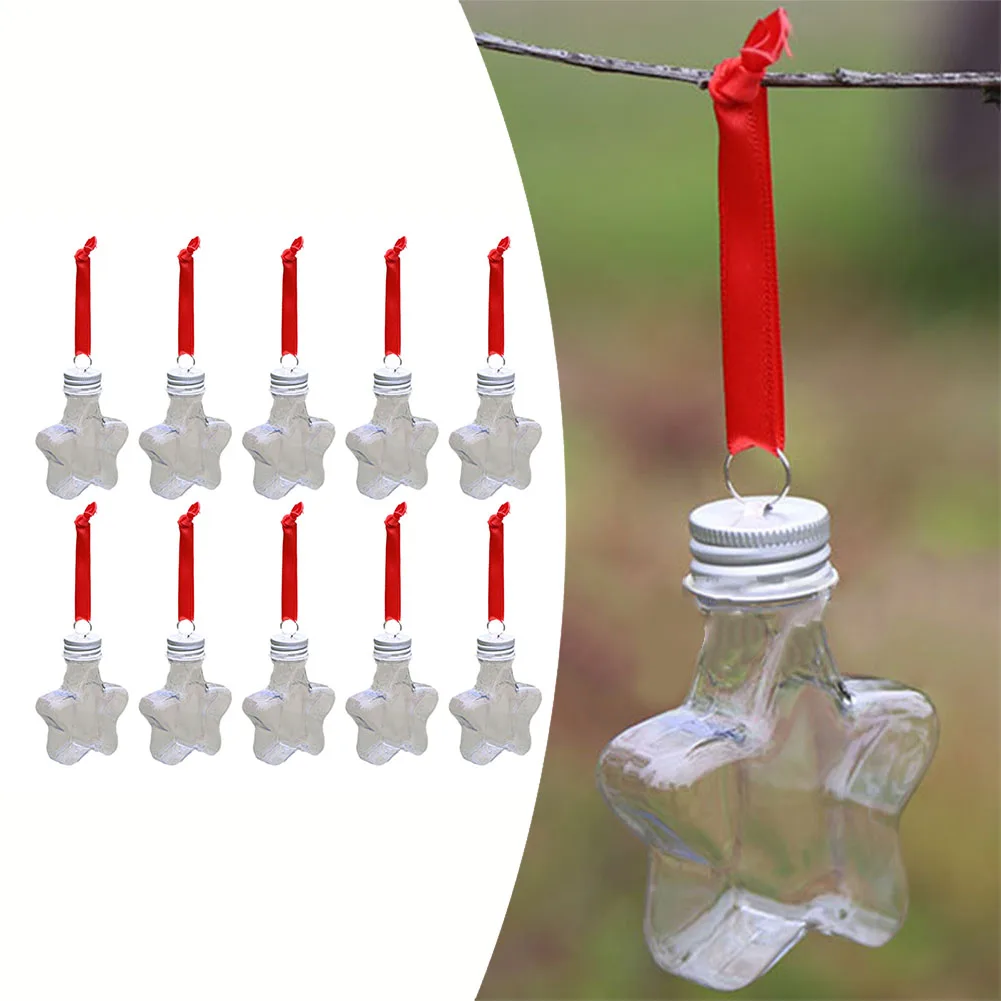 

Christmas Clear Star Bottle Decorations Diy Filled Bulbs Baubles Christmas Tree Hanging Ornaments For Home Holiday Party Decor