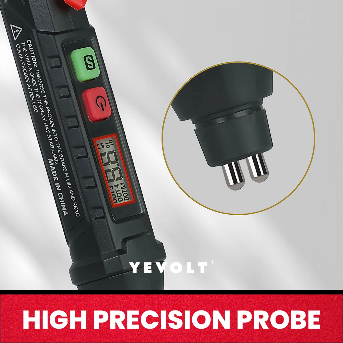 Ручка-тестер тормозной жидкости YEVOLT TA15A автомобильный детектор содержания масла