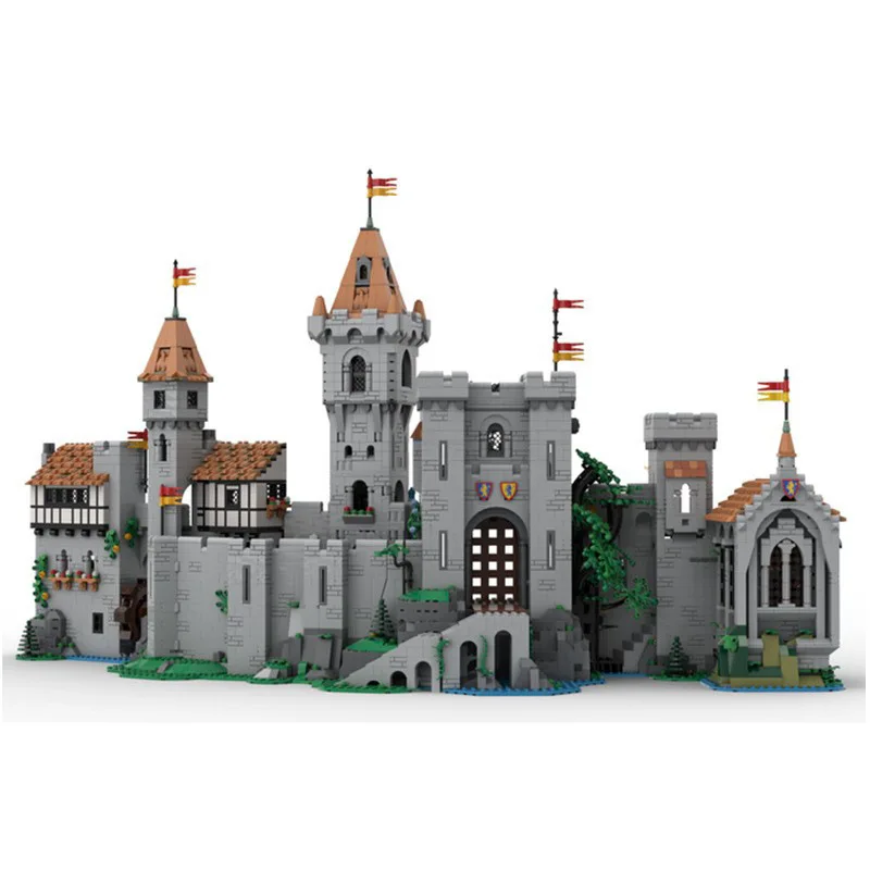 Фото Старинная башня рыцарского замка с львами, конструктор MOC, старинная сторожевая башня, кирпичики DIY для коллекции, домашнего декора и праздничного подарка №2