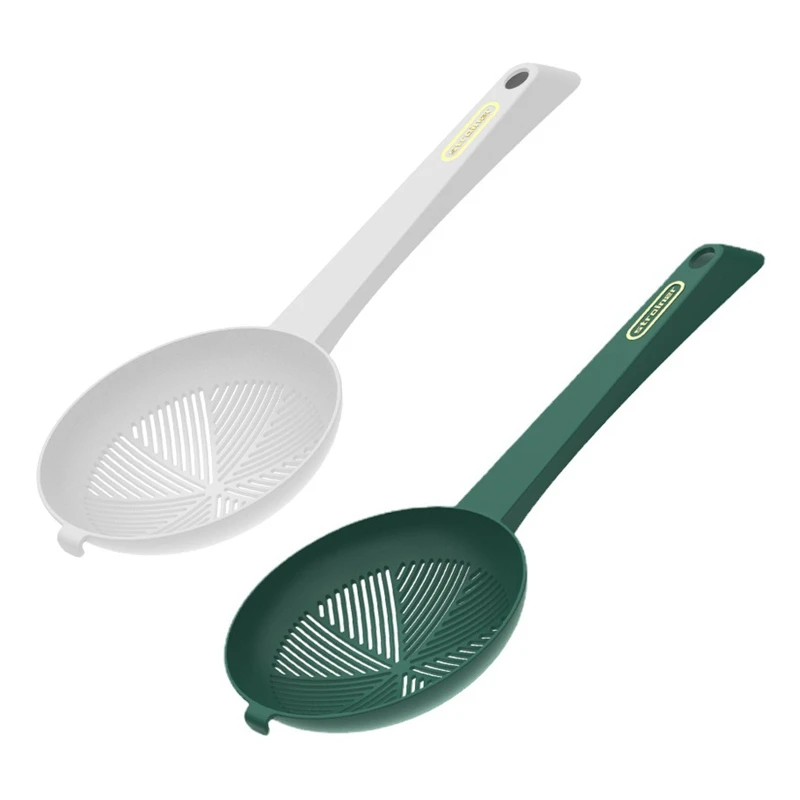 

Noodle Strainer Plastic Soup Spoon Noodle Colander Pasta Filter Spoon Vegetable Kitchen Tool PP Material 2 Colors Choose