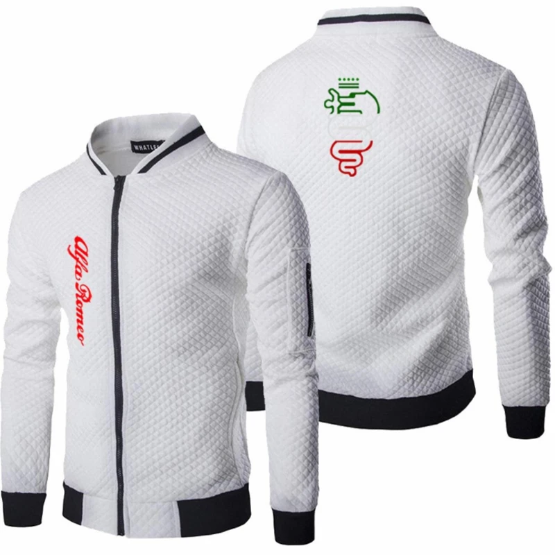 

Men Anime for Alfa romeo Car Printing Casual HipHop Harajuku Gradient High Quality Cotton Herren Baseball Jacket
