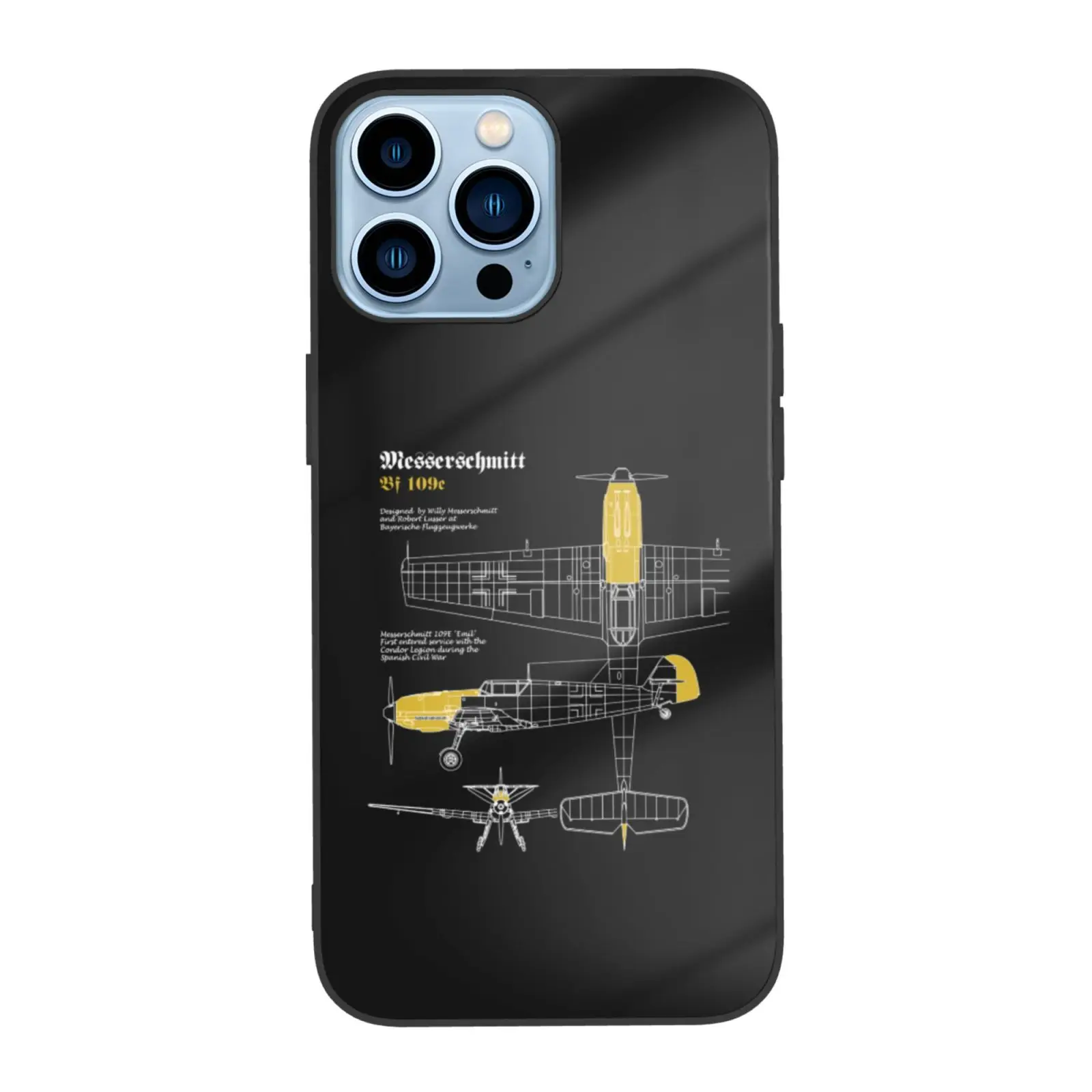 Flyingraphics авиационный тематический Messerschmitt Bf109 чехол из закаленного стекла для iPhone 13 12 11 Mini Pro Max