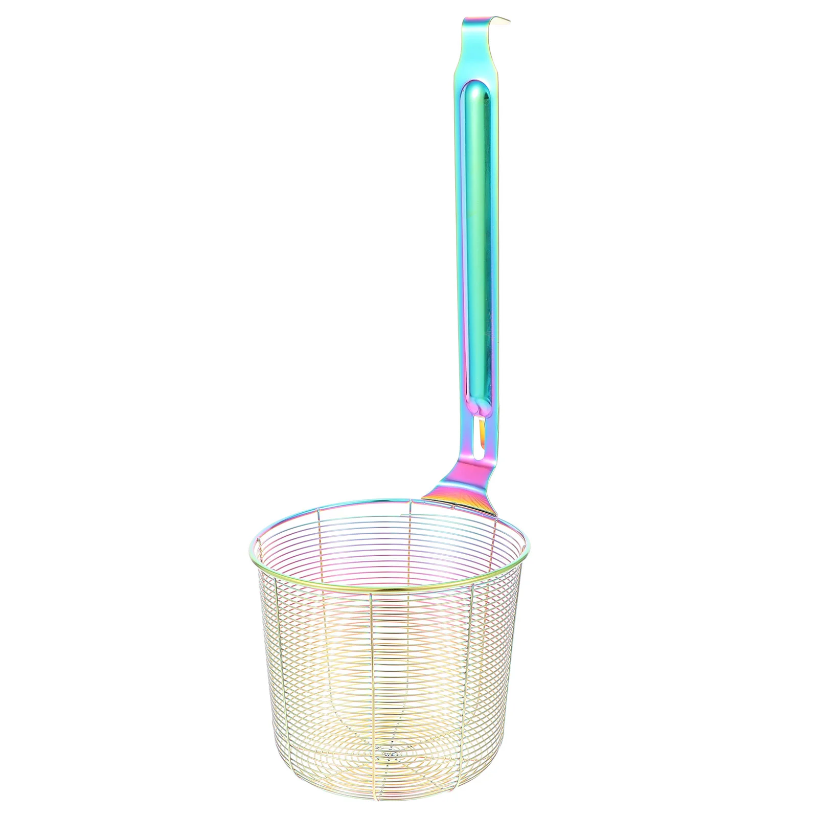 

Powder Fence Mesh Filter Handle Colander Spaghetti Eggs Separator Stainless Steel Practical Noodle Colander Frying Basket