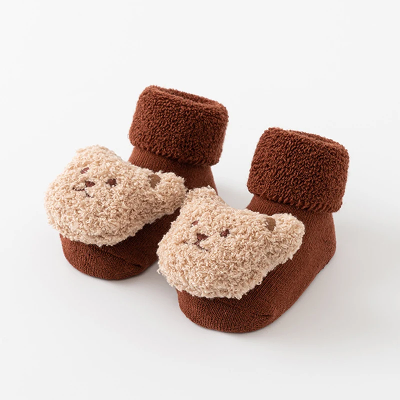 Детские носки из овечьей шерсти Нескользящие толстые хлопковые детские до