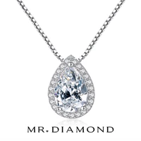 mrdiamond925tibetan silver box the necklace ladies water drops pyriform diamond pendant fashion luxuryengagementanniversarygift