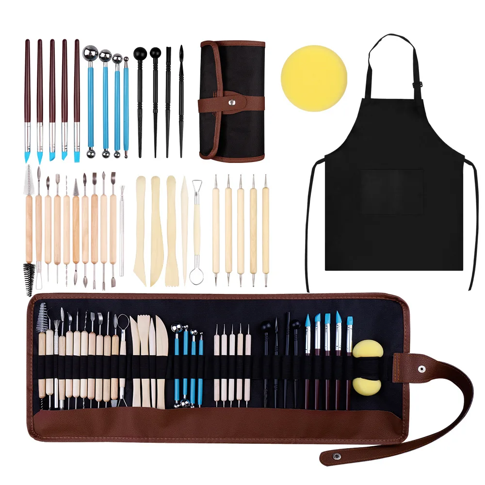 

37 Pcs DIY Pottery Clay Tools Clay Doll Sculpting Tools Ceramics Carving Tool for Shaping,Modeling,Cutting,Scraping,Finishing