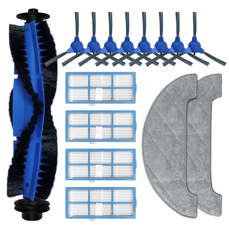 

15PCS Replacement For Proscenic 850T Robotic Vacuum Cleaner Parts Side Brush Mop Cloth Hepa Filter Rags Main Brush Roll
