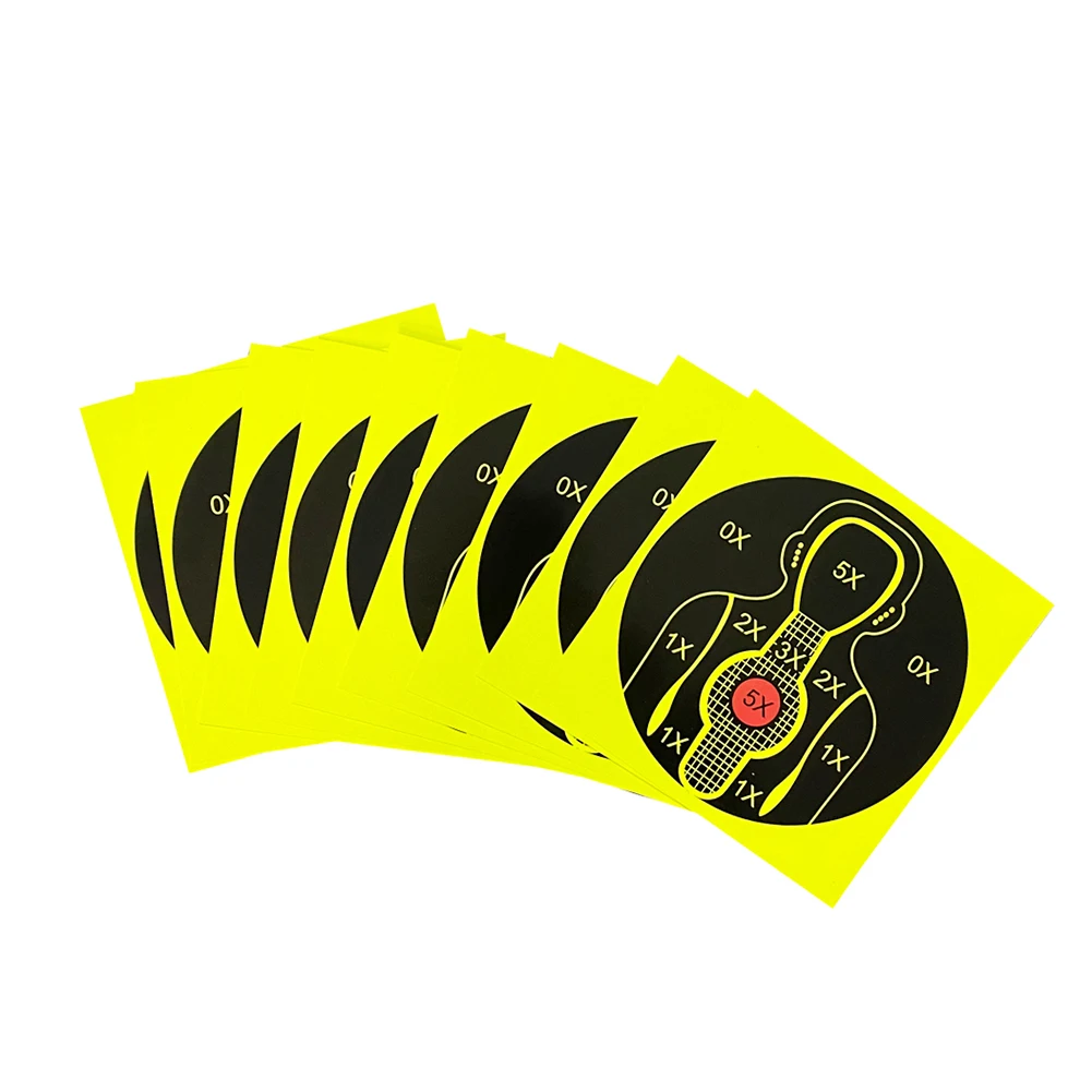 

20pcs/Bag Splatter Targets 17x17cm Self Adhesive Reactive Papers Target Stickers Durable Outdoor Shootings Practice Accessories