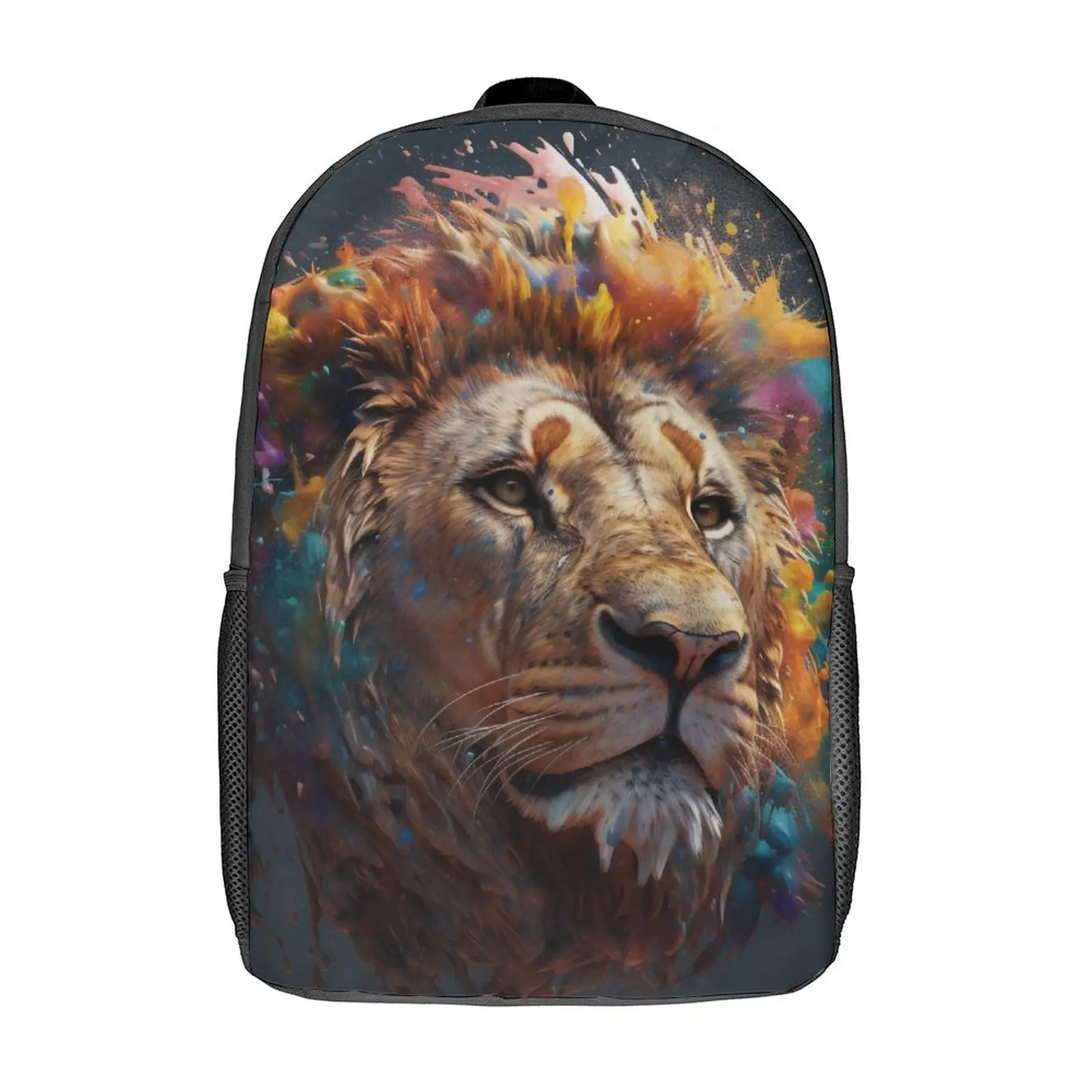 

Lion Backpack Liquid Splash Explosion Aesthetic Backpacks Boy University Breathable School Bags Design Rucksack