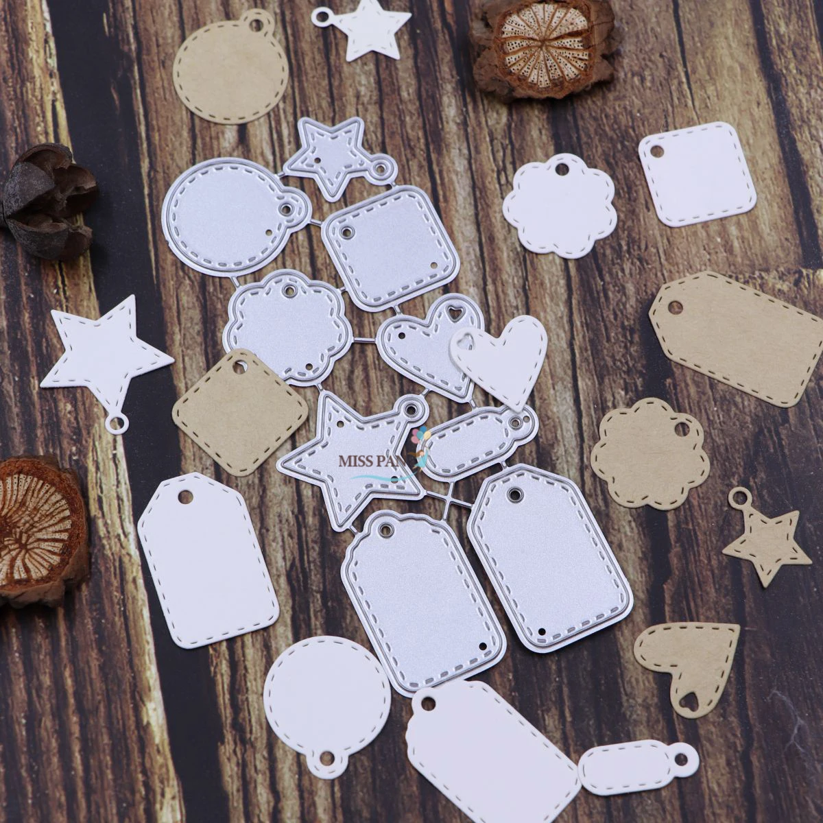 

Small Tags Metal Dies Cutting for Scrapbooking Embossing DIY Manual Photo Album Decor Knife Mold 2023 New Craft Tag Stencils