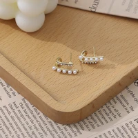 fashion pearl stud earrings female temperament elegant style earrings for women girls party wedding fashion jewelry