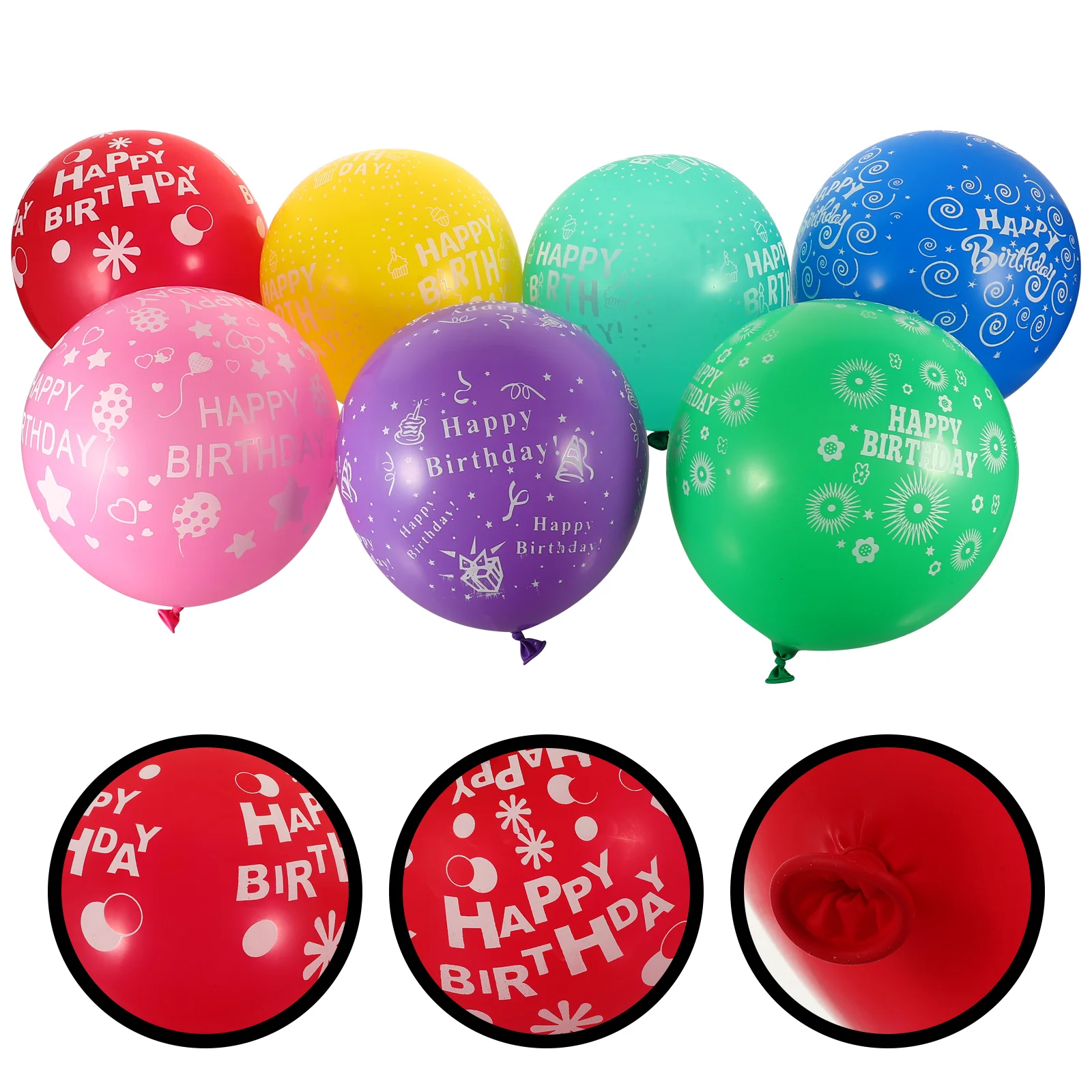 

100 Pcs Colorful Balloon Ballons Suite Birthday Party Layout Prop Festival Balloons Decorations Women Emulsion Baby
