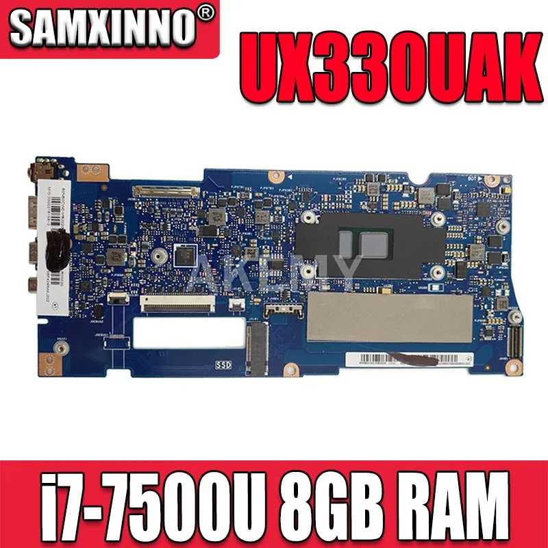 

SAMXINNO For ASUS UX330UAK Laotop Mainboard UX330UA UX330UAR UX330U U3000U Motherboard with i7-7500U CPU 8GB RAM