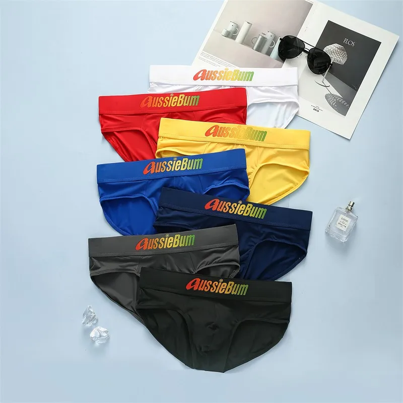 Мужские трусы aussieпреимущества молочного шелка с низкой талией эластичные