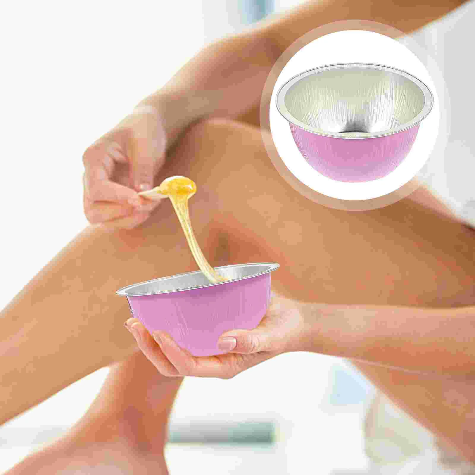 

10pcs Wax Bowls for Hair Removal Round Aluminum Foil Wax Warmer Bowls 80g