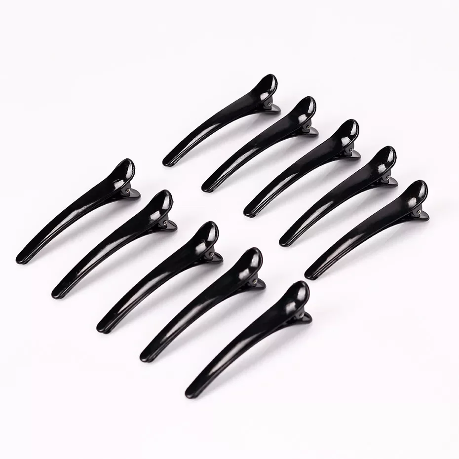 Professional Hairdressing Salon Hairpins Black Plastic Single Prong DIY Alligator Hair Clip Hair Care Styling Tools