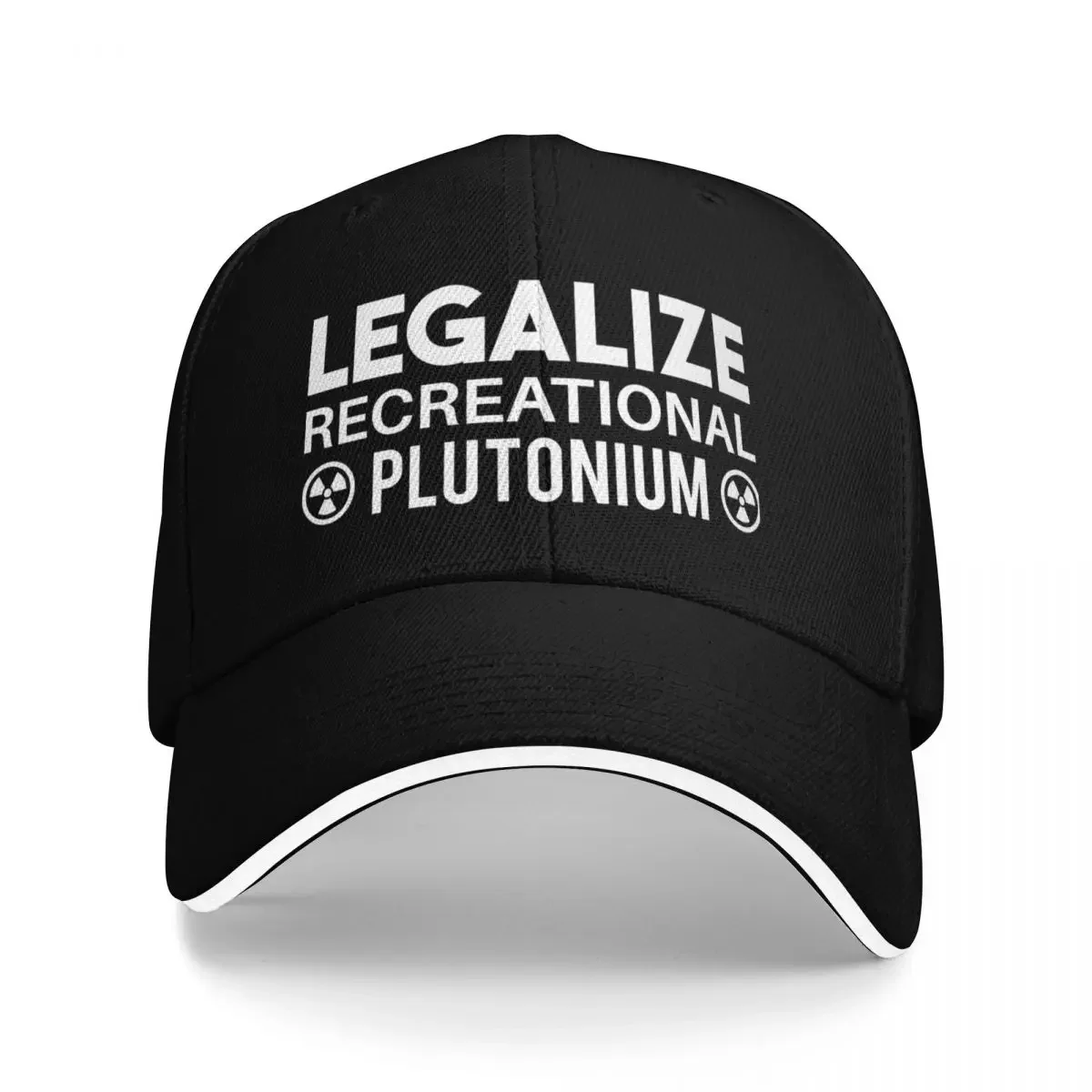 Фото Белые бейсболки Legalize Recreational Plutonium Back To The Future, остроконечные шляпы унисекс №1