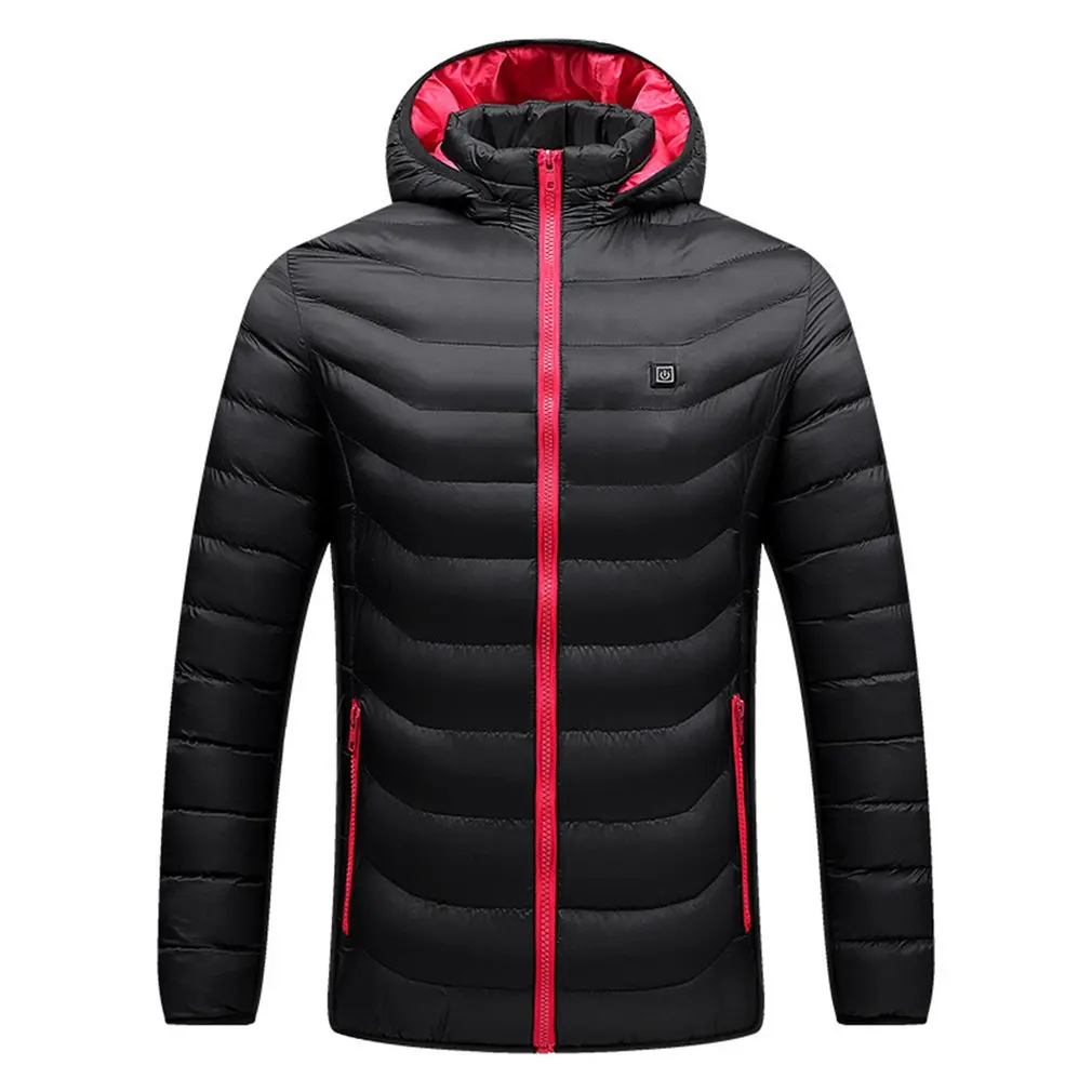 

Men 9 Areas Heated Jacket USB Winter Outdoor Electric Heating Jackets Warm Sprots Thermal Coat Clothing Heatable Hoodie jacket